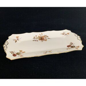 Royal Chelsea Bone China Serving Tray Golden Fruit 11.25" Wedgwood England Vtg